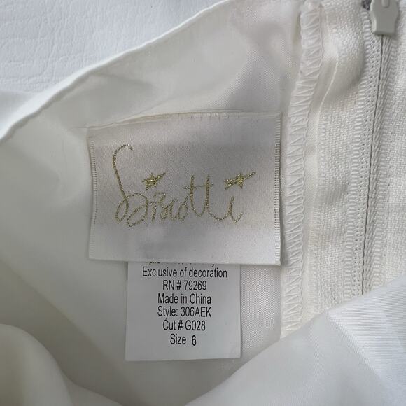 Biscotti Girls Dress Size 6 Ivory Burgundy Floral Satin Tulle Formal Party - Picture 7 of 8